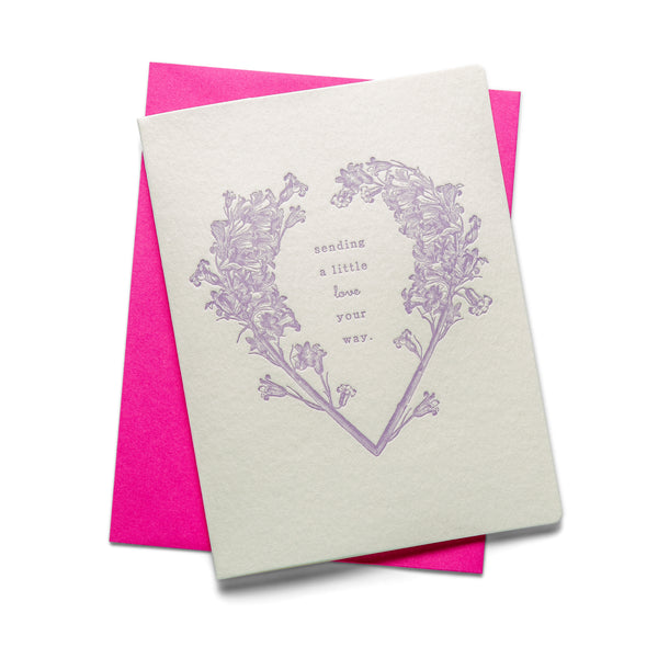 Sending Flowers | Love | Letterpress Greeting Card