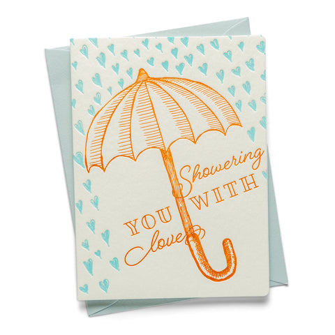 Showering Love | Baby/Wedding | Letterpress Greeting Card