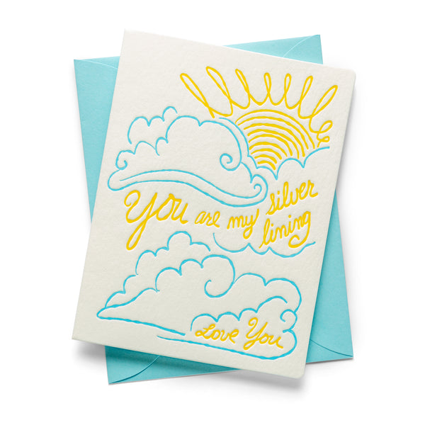 Silver Lining | Love | Letterpress Greeting Card