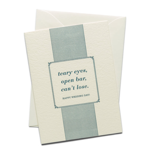 Open Bar | Wedding | Letterpress Greeting Card