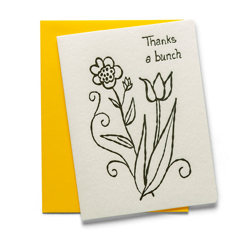 Thanks a Bunch | Thank You | Letterpress Greeting Card