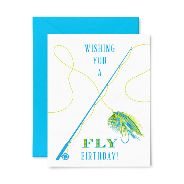 Fly Birthday | Letterpress Greeting Card | Birthday