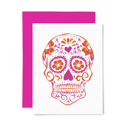 Sugar Skull | Holiday | Letterpress Greeting Card
