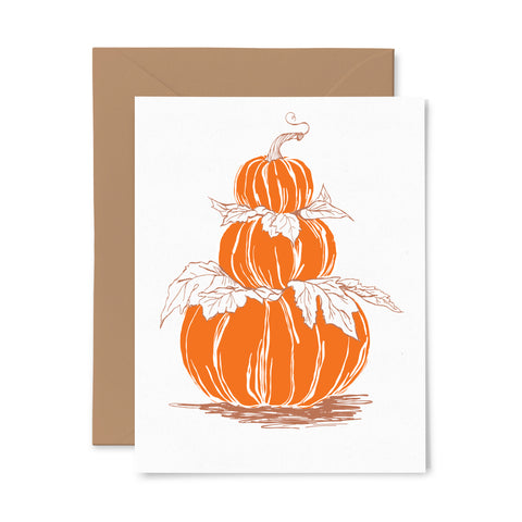 Pumpkins | Holiday | Letterpress Greeting Card