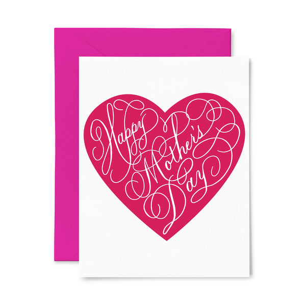 Mom Heart | Mother's Day | Letterpress Greeting Card