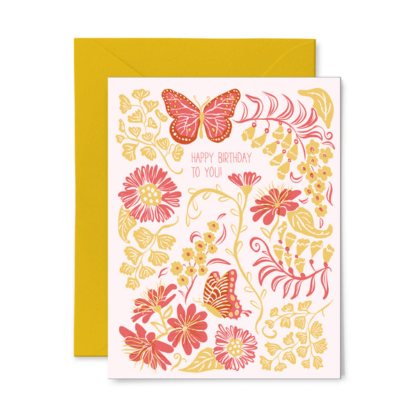 Floral Birthday | Birthday | Letterpress Greeting Card