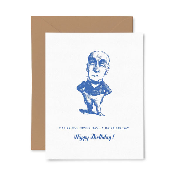Bald Guy | Birthday | Letterpress Greeting Card