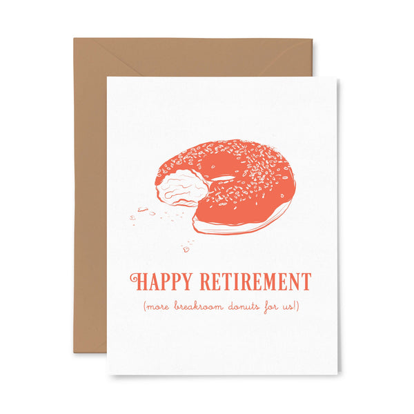 Break Room Donuts | Retirement | Letterpress Greeting Card