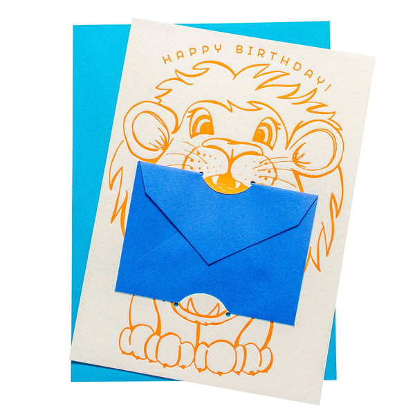Gift Card Holder | Lion Birthday