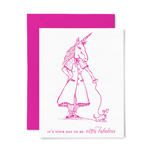 Fab Unicorn | Multi-Use | Letterpress Greeting Card