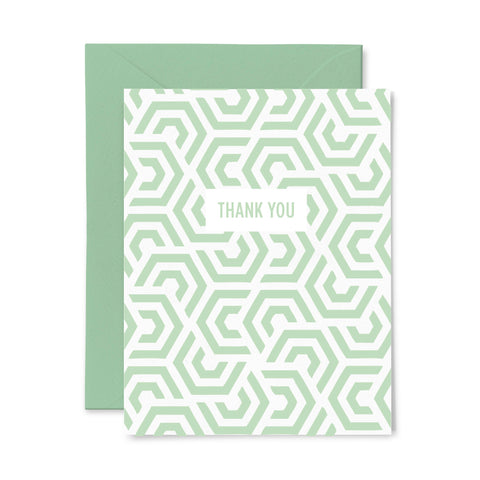 Thank You Mint | Thank You | Letterpress Greeting Card