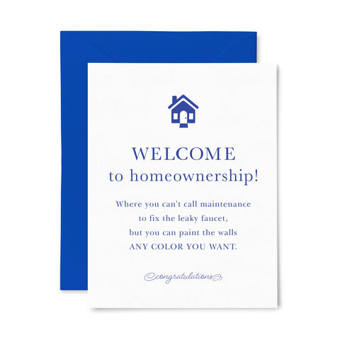 Homeownership | Home | Letterpress Greeting Card