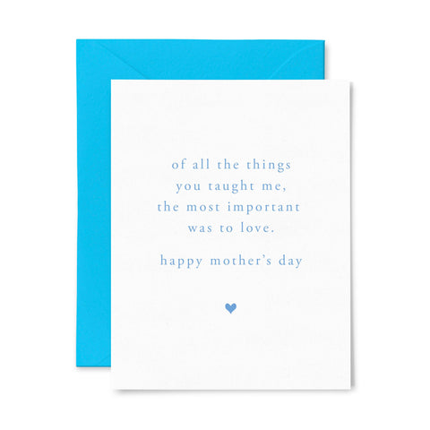 Mom Love | Mother's Day | Letterpress Greeting Card