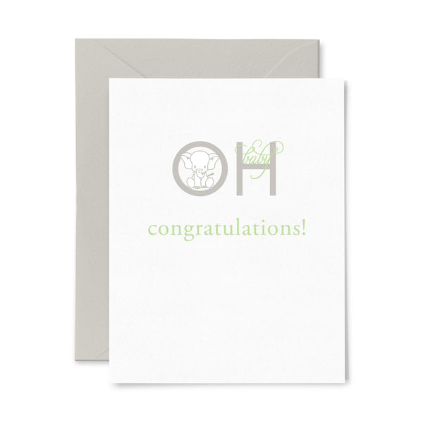 Oh Baby | Baby | Letterpress Greeting Card