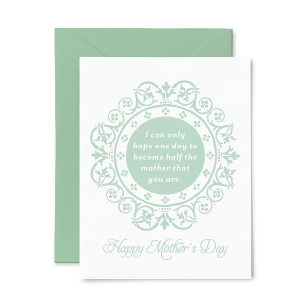 One Day Mother | Mother's Day | Letterpress Greeting Card