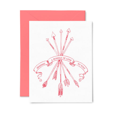 Sending Arrows | Love | Letterpress Greeting Card