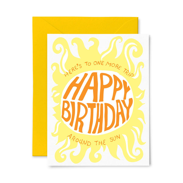 Trip Around the Sun | Birthday | Letterpress Greeting Card